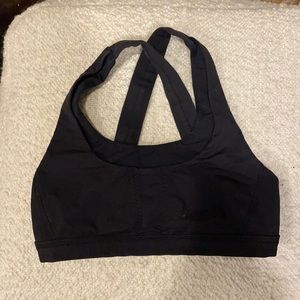 Black Lululemon medium support sports bra